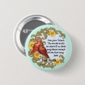 Christliche Kardinäle Talent Button (Vorne & Hinten)
