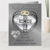 Christliche Karo-Hochzeitkarte Karte (Vorderseite)