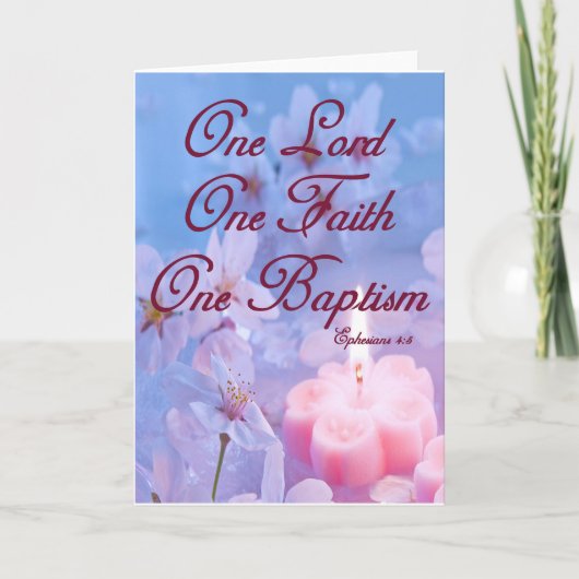 Christliche Karte für Erwachsene Taufe Traditionel (Vorderseite)