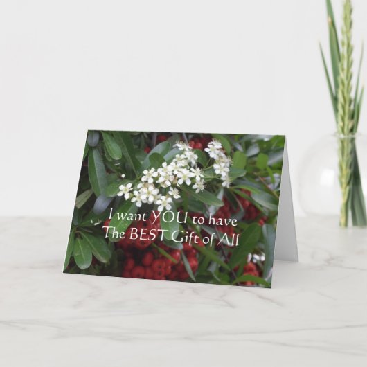 Christliche Karte mit Gospel-Meldung (Vorderseite)