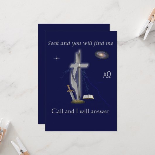 Christliche Karten (Vorderseite/Rückseite Beispiel)