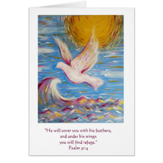 Christliche Karten-ursprünglicher Kunst-Psalm 91