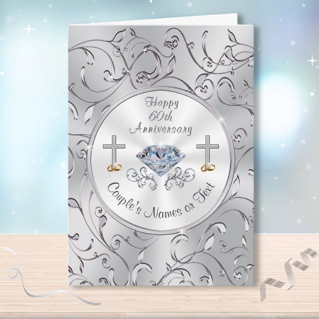 Christliche Karten zum 60. Hochzeitstag