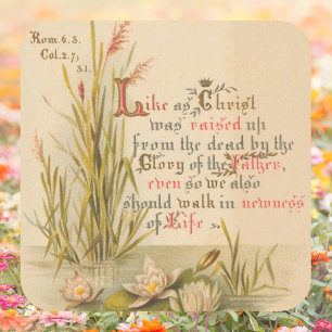 Christliche katholische Bibelkirche ist Ostern Quadratischer Aufkleber