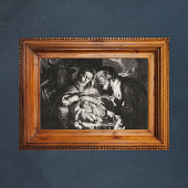 Christliche katholische Weihnachtskrippe Szene Man Poster