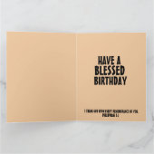 CHRISTLICHE KATZGEBURTSTAGPHILIPPIANER 1:3 GREETIN KARTE (Innenseite)