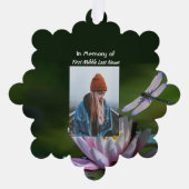 Christliche Keepake-Gedenkstätte Dragonfly Lotus-B Ornament Karte (Vorderseite)