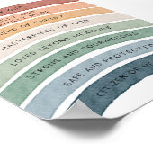 Christliche Kinder boho Regenbogenbestätigung Poster (Ecke)