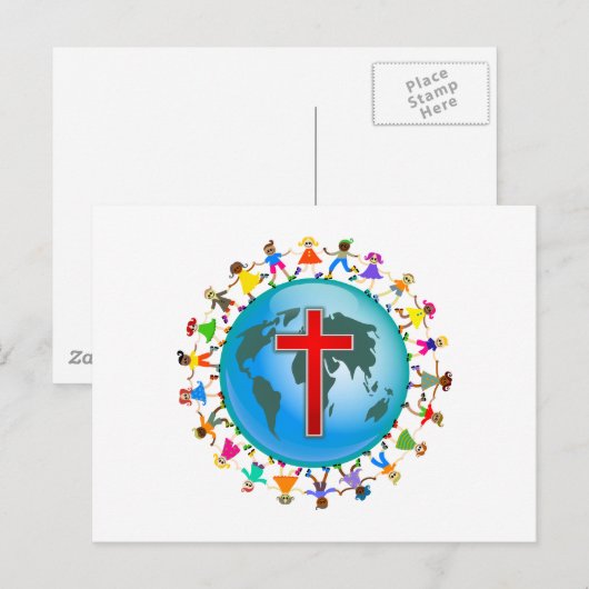 Christliche Kinder Postkarte (Vorne/Hinten)