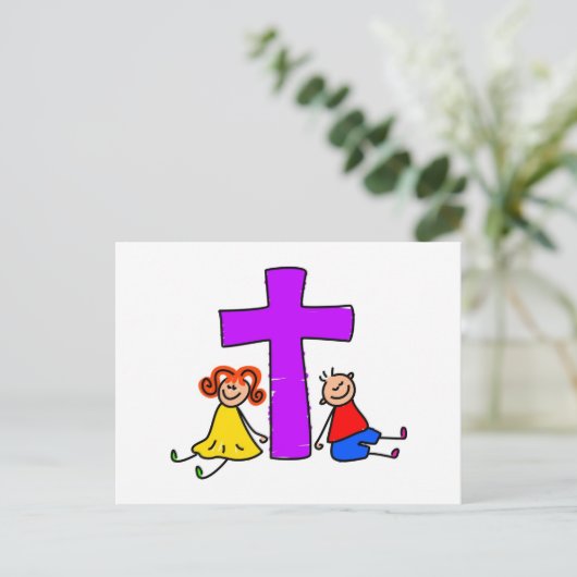 Christliche Kinder Postkarte (Stehend Vorderseite)