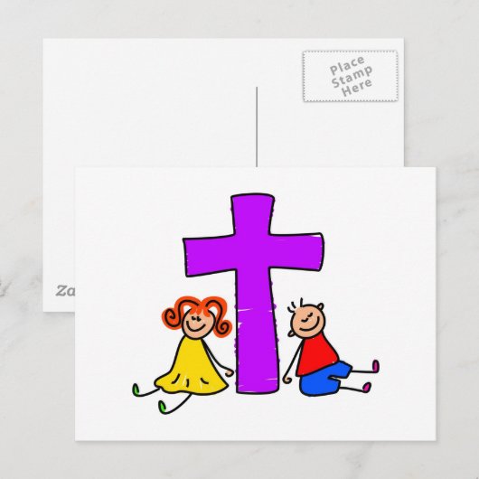 Christliche Kinder Postkarte (Vorne/Hinten)