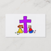 Christliche Kinder, Visitenkarte (Rückseite)