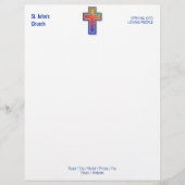 Christliche Kirche des Farbquersymbol-| Briefkopf (Vorderseite)