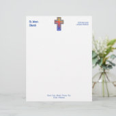 Christliche Kirche des Farbquersymbol-| Briefkopf (Stehend Vorderseite)