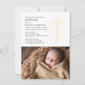 Christliche Kirche Taufen Baby Foto Religiöse Invi Einladung (Vorderseite)