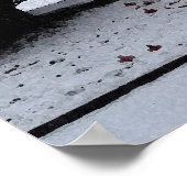 Christliche Kirche und Gedenkstätte im Schnee Wass Poster (Ecke)