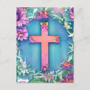 Christliche Kirchenkreuz Ostern Jesus Baptist Lieb Postkarte