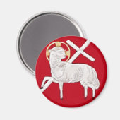 CHRISTLICHE KIRCHSYMBOLE-LAMB GOTT MAGNET (Vorderseite/Rückseite)