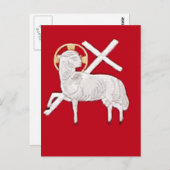 CHRISTLICHE KIRCHSYMBOLE-LAMB GOTT POSTKARTE (Vorne/Hinten)