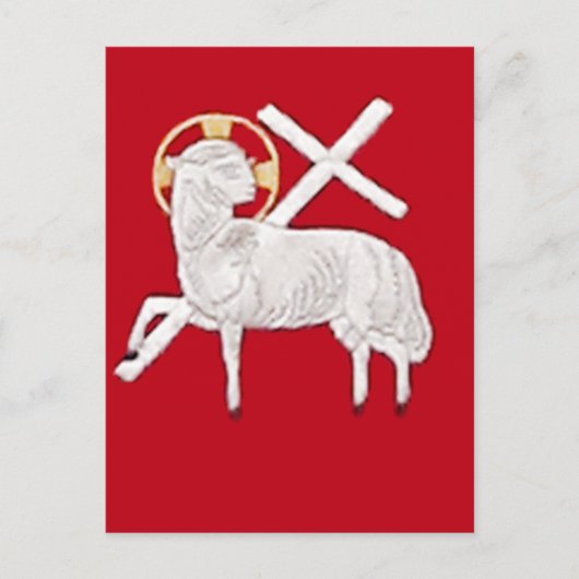 CHRISTLICHE KIRCHSYMBOLE-LAMB GOTT POSTKARTE (Vorderseite)