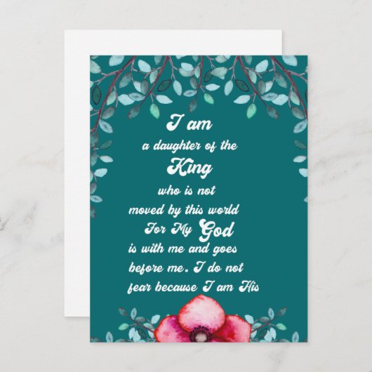 Christliche Königstochter Christlich  Postkarte (Vorne/Hinten)
