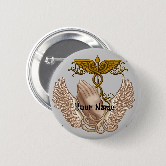 Christliche KrankenHände Button (Vorne & Hinten)