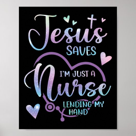 Christliche Krankenpflegerin Jesus Poster (Vorne)