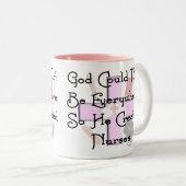 Christliche Krankenschwester-Geschenk-"Gott könnte Zweifarbige Tasse (VorderseiteRechts)