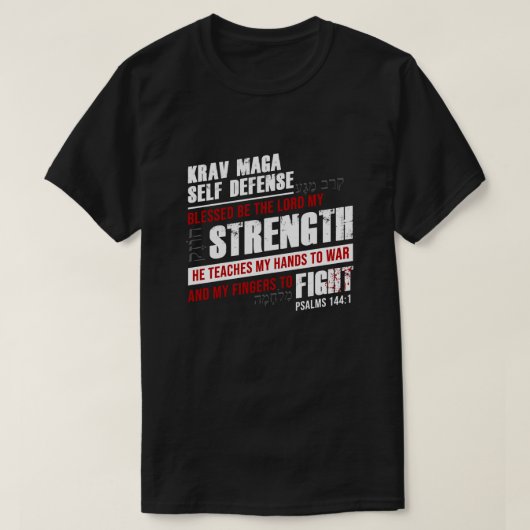 Christliche Krav Maga Selbstverteidigung T-Shirt (Design vorne)