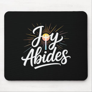 Christliche Kreuz-Sonnenstrahl-Freude Bleibt Inspi Mousepad