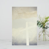 Christliche Kreuzblockade bei Wolken Briefpapier (Stehend Vorderseite)
