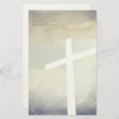 Christliche Kreuzblockade bei Wolken Briefpapier (Vorne/Hinten)