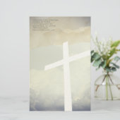 Christliche Kreuzblockade bei Wolken Briefpapier (Stehend Vorderseite)