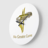 Christliche Kreuze Große Wanduhr (Winkel)