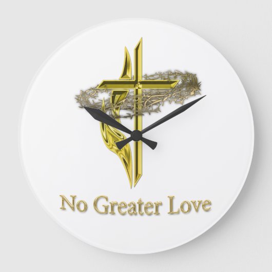 Christliche Kreuze Große Wanduhr (Vorderseite)