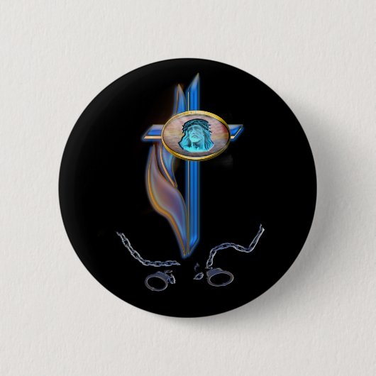 christliche Kreuzketten Button (Vorderseite)