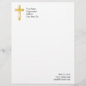 Christliche Kreuzschrift Briefbogen (Vorderseite)
