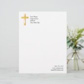 Christliche Kreuzschrift Briefbogen (Stehend Vorderseite)