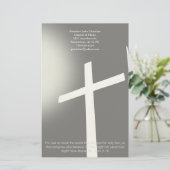 Christliche Kreuzstandfläche auf Schwarz Briefpapier (Stehend Vorderseite)