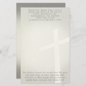 Christliche Kreuzstandfläche auf Schwarz Briefpapier (Vorne/Hinten)