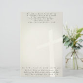 Christliche Kreuzstandfläche auf Schwarz Briefpapier (Stehend Vorderseite)