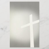 Christliche Kreuzstandfläche auf Schwarz Briefpapier (Rückseite)