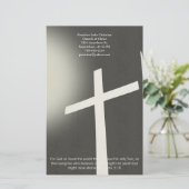 Christliche Kreuzstandfläche auf Schwarz Briefpapier (Stehend Vorderseite)