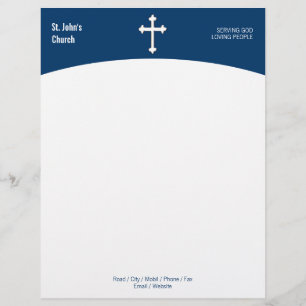 Christliche Kreuzsymbolschrift Briefkopf