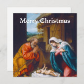 Christliche Krippe Feiertagskarte (Vorne/Hinten)