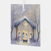 Christliche Krippe Heilige Weihnachtszeit Ornament Aus Glas (Vorderseite links)