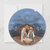 Christliche Krippe und Schrift Feiertagskarte (Vorderseite)