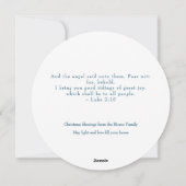 Christliche Krippe und Schrift Feiertagskarte (Rückseite)