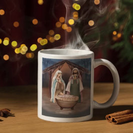 Christliche Krippe und Schrift Kaffeetasse
