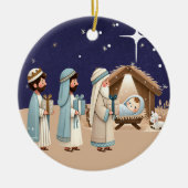 Christliche Krippe und Schrift Keramik Ornament (Vorne)